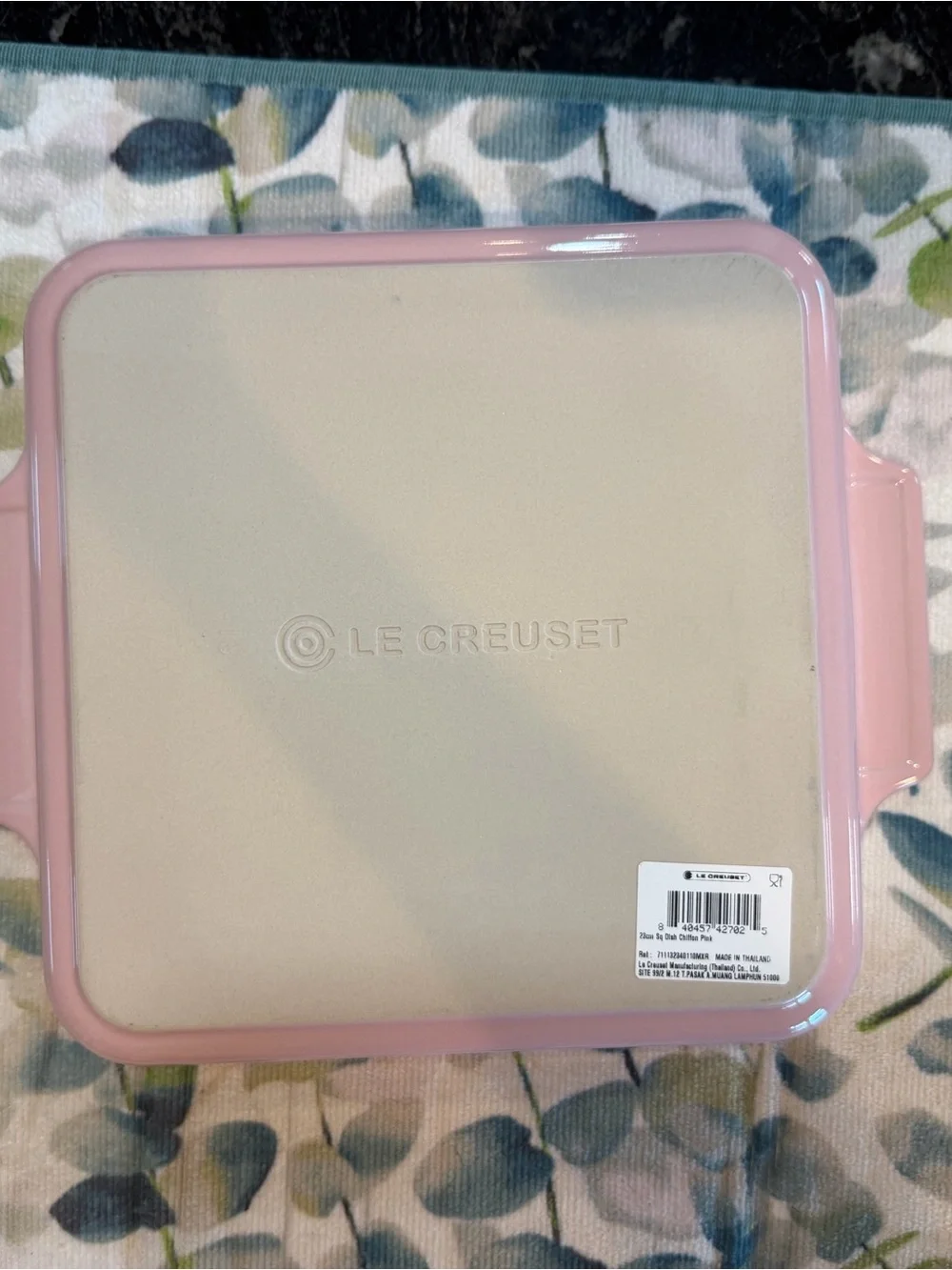 NEW Le Creuset Classic Square Baker Dish - 23cm Chiffon Pink 9”
